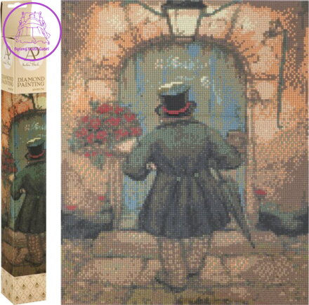 CRAFT SENSATIONS Diamantové malování Muž s růžemi 40x50cm