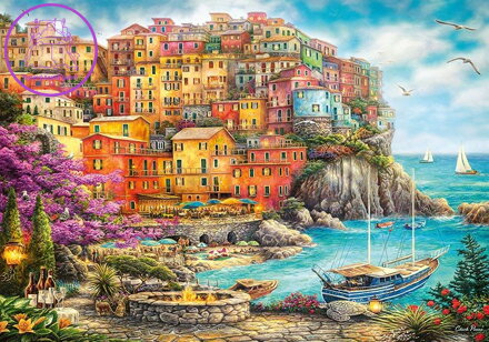 CHERRY PAZZI Puzzle Krásný den v Cinque Terre 2000 dílků