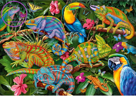 CHERRY PAZZI Puzzle Úžasní chameleoni 2000 dílků