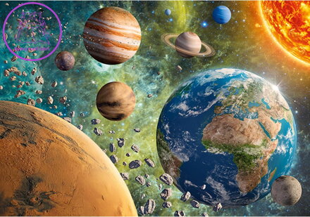 CHERRY PAZZI Puzzle Planeta Země v Galaxii 2000 dílků
