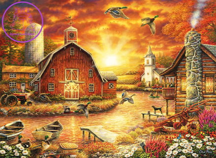 BLUEBIRD Puzzle Farma za úsvitu 3000 dílků