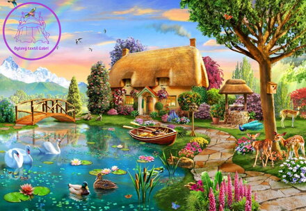 BLUEBIRD Puzzle Chata u jezera 1000 dílků