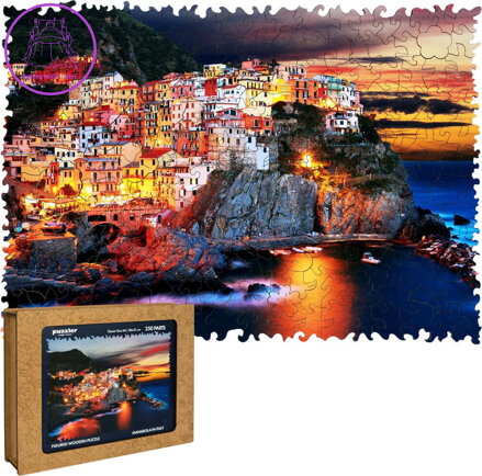 PUZZLER Dřevěné puzzle Manarola v Itálii 250 dílků
