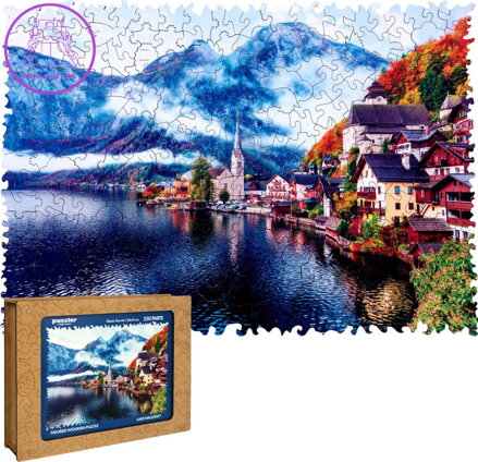PUZZLER Dřevěné puzzle Halštatské jezero, Rakousko 250 dílků