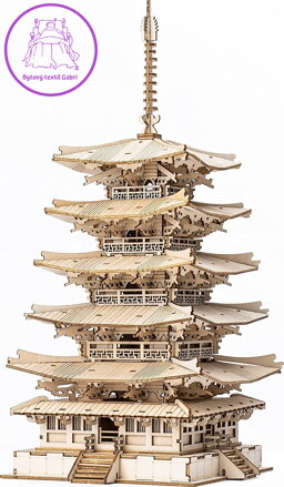 ROBOTIME Rolife 3D dřevěné puzzle Pětipatrová pagoda 275 dílků