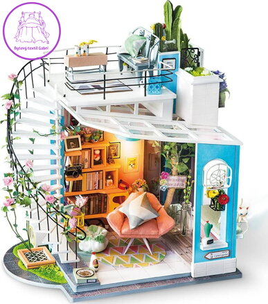 ROBOTIME Rolife DYI House: Dořin loft s LED osvětlením