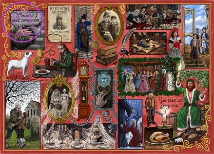 GIBSONS Puzzle Knižní klub: Charles Dickens 1000 dílků
