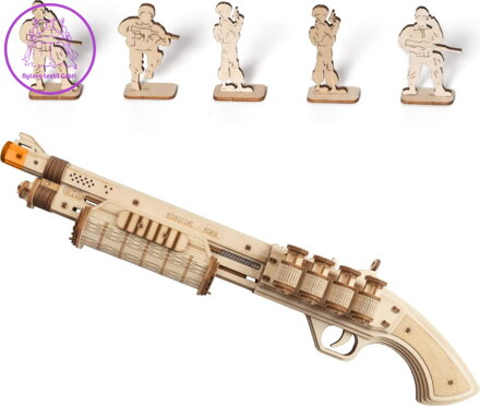 ROBOTIME Rokr 3D dřevěné puzzle Brokovnice Terminator M870 172 dílků