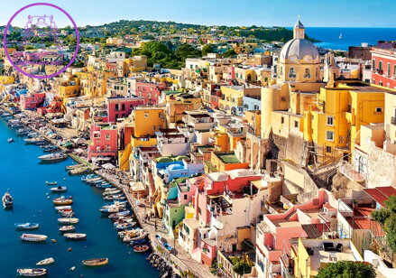 CASTORLAND Puzzle Přístav Corricella, Itálie 500 dílků