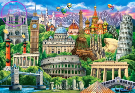 CASTORLAND Puzzle Známé památky 1000 dílků