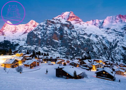 RAVENSBURGER Puzzle Dechberoucí hory: Bernská vysočina, Murren ve Švýcarsku 1000 dílků