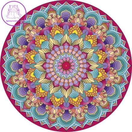 GRAFIX Diamantové malování na rámu Mandala růžová 30cm