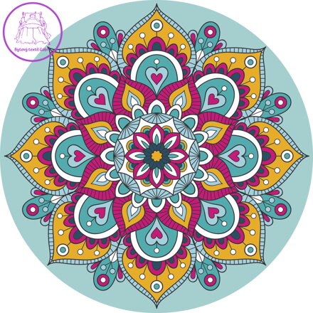 GRAFIX Diamantové malování na rámu Mandala tyrkysová 30cm