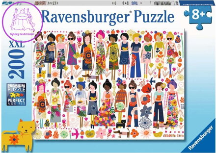 RAVENSBURGER Puzzle Květinové motivy XXL 200 dílků