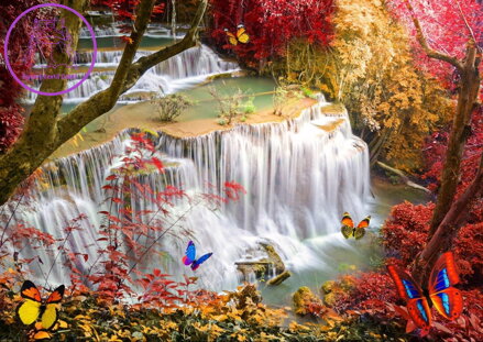 GRAFIKA Puzzle Vodopád v hlubokém lese 2000 dílků