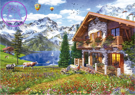 EDUCA Puzzle Chata v Alpách 4000 dílků