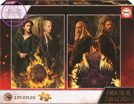 EDUCA Puzzle Rod Draka 2x500 dílků
