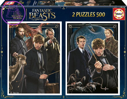 EDUCA Puzzle Fantastická zvířata 2x500 dílků