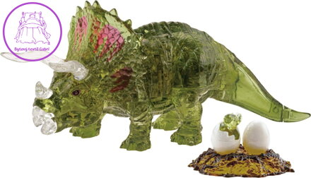 HCM KINZEL 3D Crystal puzzle Triceratops s mládětem 61 dílků