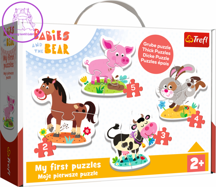 TREFL Baby puzzle Na farmě 4v1 (2,3,4,5 dílků)