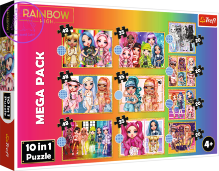TREFL Puzzle Rainbow High MEGA PACK 10v1