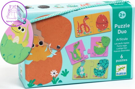 DJECO Puzzle Zábavná vajíčka 12x2 dílků