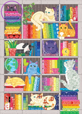 COBBLE HILL Puzzle Vyšívaná deka: Duhové kočky 1000 dílků