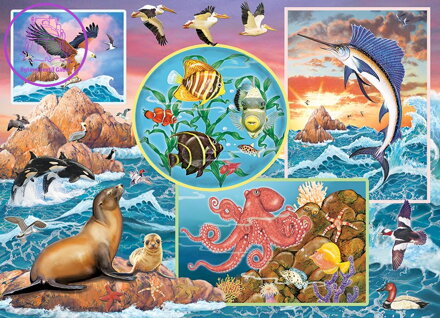 COBBLE HILL Rodinné puzzle Kouzlo oceánu 350 dílků
