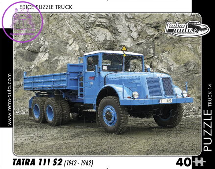 RETRO-AUTA Puzzle TRUCK č.14 Tatra 111 S2 (1942-1962) 40 dílků