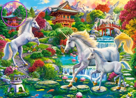 CASTORLAND Puzzle Zahrada jednorožců 260 dílků