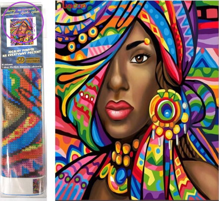 Norimpex Diamantové malování Afričanka 30x40cm