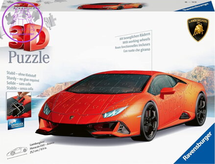 RAVENSBURGER 3D puzzle Lamborghini Huracán Evo oranžové 156 dílků