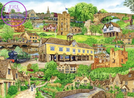 RAVENSBURGER Puzzle Útěk do Cotswolds 500 dílků