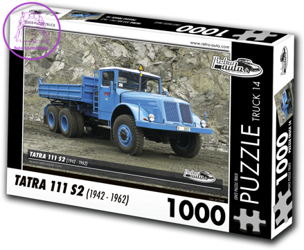 RETRO-AUTA Puzzle TRUCK č.14 Tatra 111 S2 (1942-1962) 1000 dílků