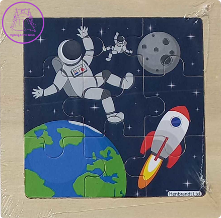 Dřevěné puzzle Vesmír: Nad Zemí 9 dílků