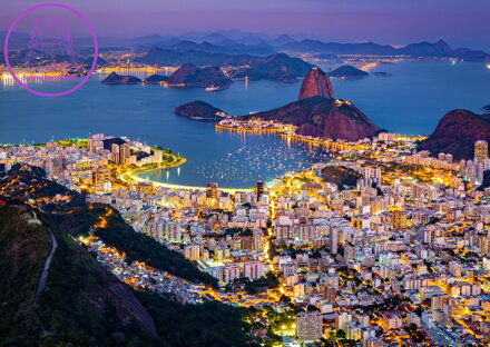 ENJOY Puzzle Rio de Janeiro v noci, Brazílie 1000 dílků