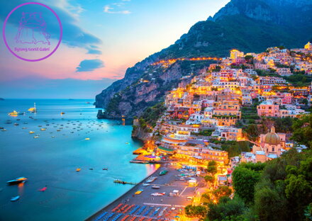 ENJOY Puzzle Positano za soumraku, Itálie 1000 dílků