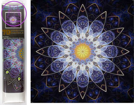 Norimpex Diamantové malování 7D Modrá mandala 30x30cm