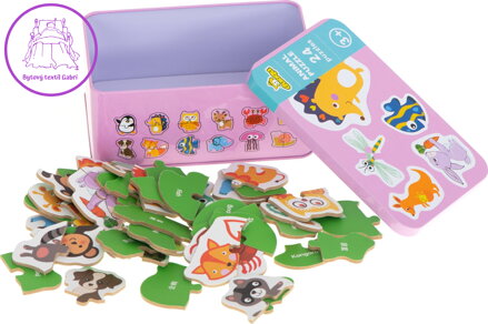 KIK Puzzle v boxu Zvířátka 24 dílků