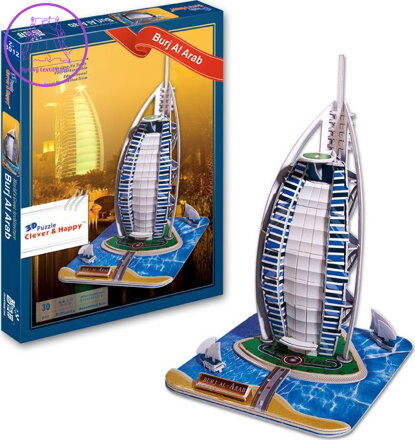 CLEVER&HAPPY 3D puzzle Burj Al Arab 30 dílků
