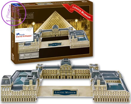 CLEVER&HAPPY 3D puzzle Muzeum Louvre 103 dílků
