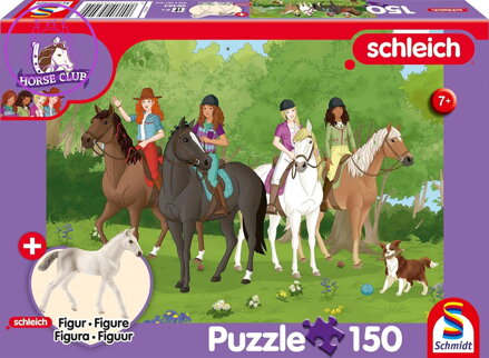 SCHMIDT Puzzle Schleich Výlet do přírody 150 dílků + figurka Schleich