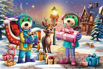 Puzzle Treflíci: Zimní čas MAXI 24 dílků