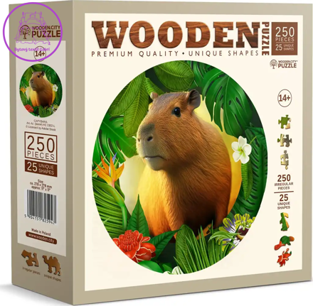 WOODEN CITY Dřevěné puzzle Kapybara 250 dílků EKO