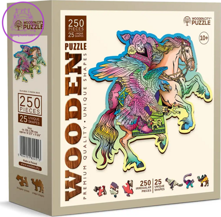 WOODEN CITY Dřevěné puzzle Kůň a orel 250 dílků EKO