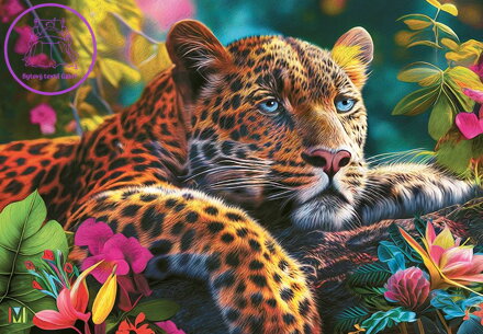CHERRY PAZZI Puzzle Ležící leopard 500 dílků