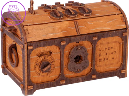 WOODEN CITY 3D dřevěné puzzle Escape room: Truhla s pokladem 165 dílků