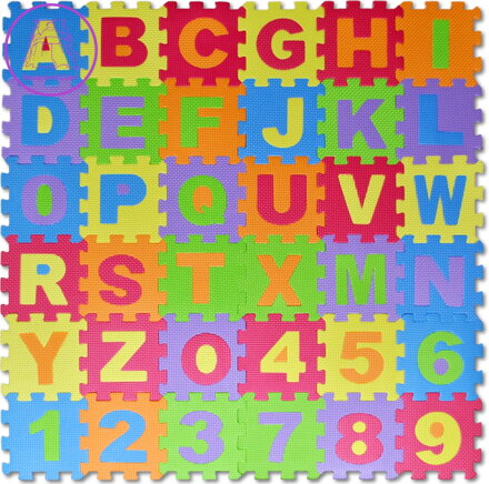 Pěnové puzzle Písmena a čísla (14,5x14,5)