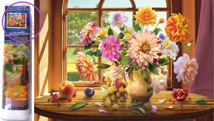 Norimpex Diamantové malování Letní kytice 30x40cm