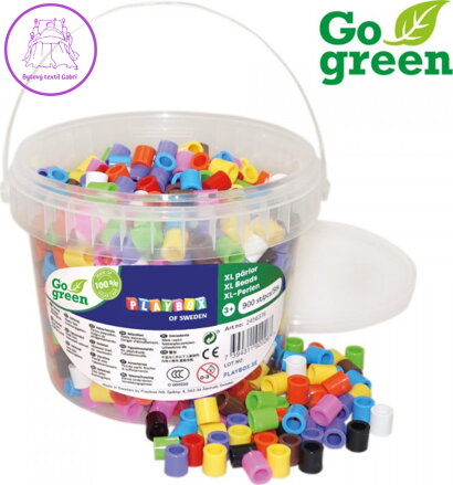 PLAYBOX Zažehlovací korálky Go Green v kbelíku XL 900ks